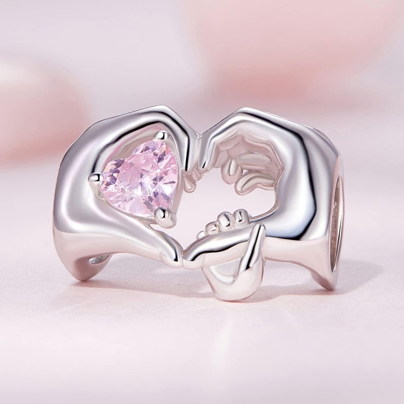 BABAMIA Store Rose Charm Heart Charms for Bracelets 925 Sterling Silver Bead Charm Fits Bracelets and Necklaces Paved with Cubic Zirconia Animal Skull Charm Dainty Halloween Charms Jewelry for Women Girls - Image 2